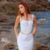 Seashell Lace Corset Top